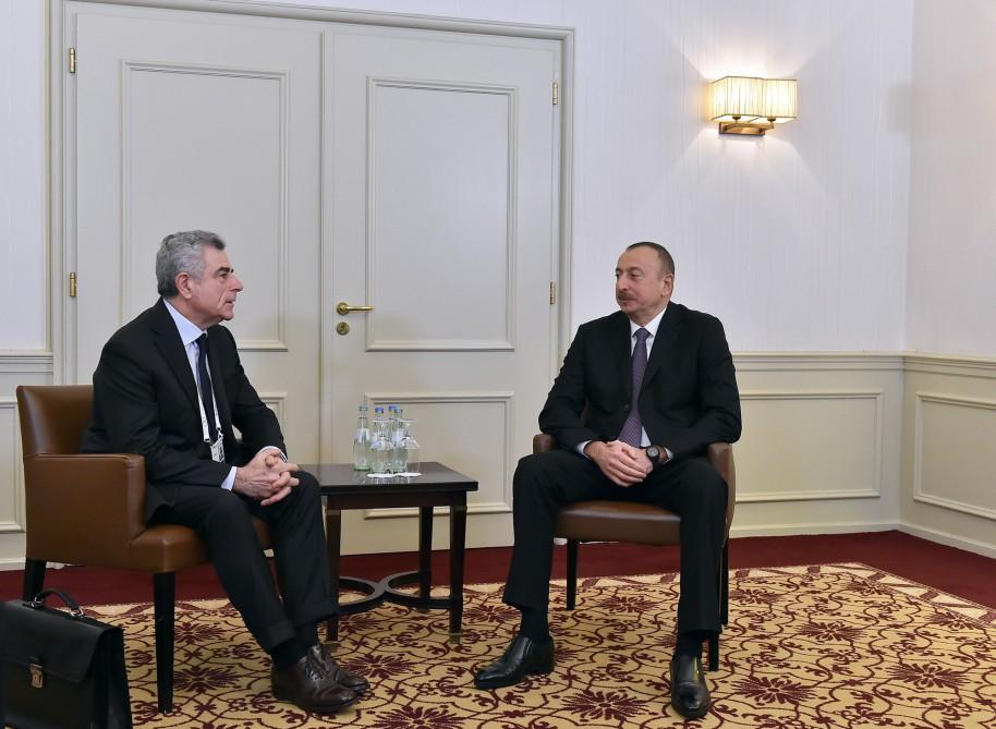 Президент Ильхам Алиев встретился с руководителем компании Leonardo