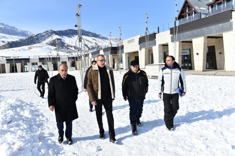 Президент посетил туристический комплекс «Шахдаг» (ФОТО)