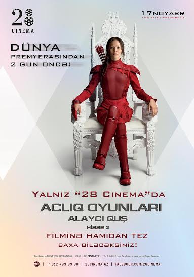 Премьера фильма "Голодные игры: Сойка пересмешница. Часть 2" в 28 Cinema  Трейлер