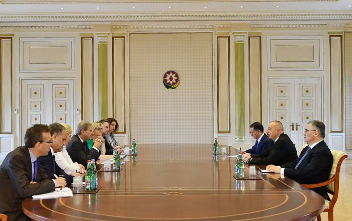 Ильхам Алиев принял делегацию во главе с  Йоханнесом Ханом