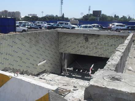 На территории метростанции «Гянджлик» строится новый выход 