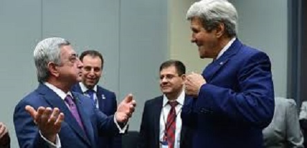 Саргсян и Керри обсудили вооруженный конфликт в Нагорном Карабахе