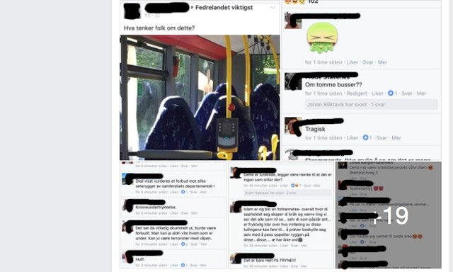 Норвежцы в соцсетях перепутали автобусные кресла с мусульманками