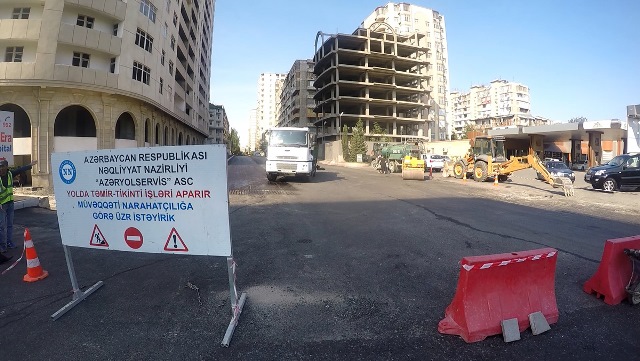 Одна из улиц Баку закрылась на ремонт 