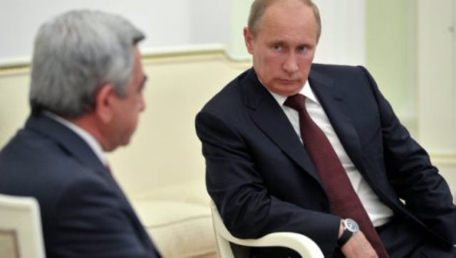 Путин и Саргсян в Казахстане