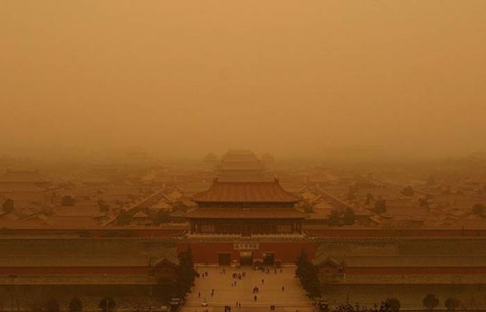 В Китае бушует песчаная буря