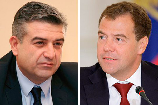 Медведев провел переговоры с Карапетяном