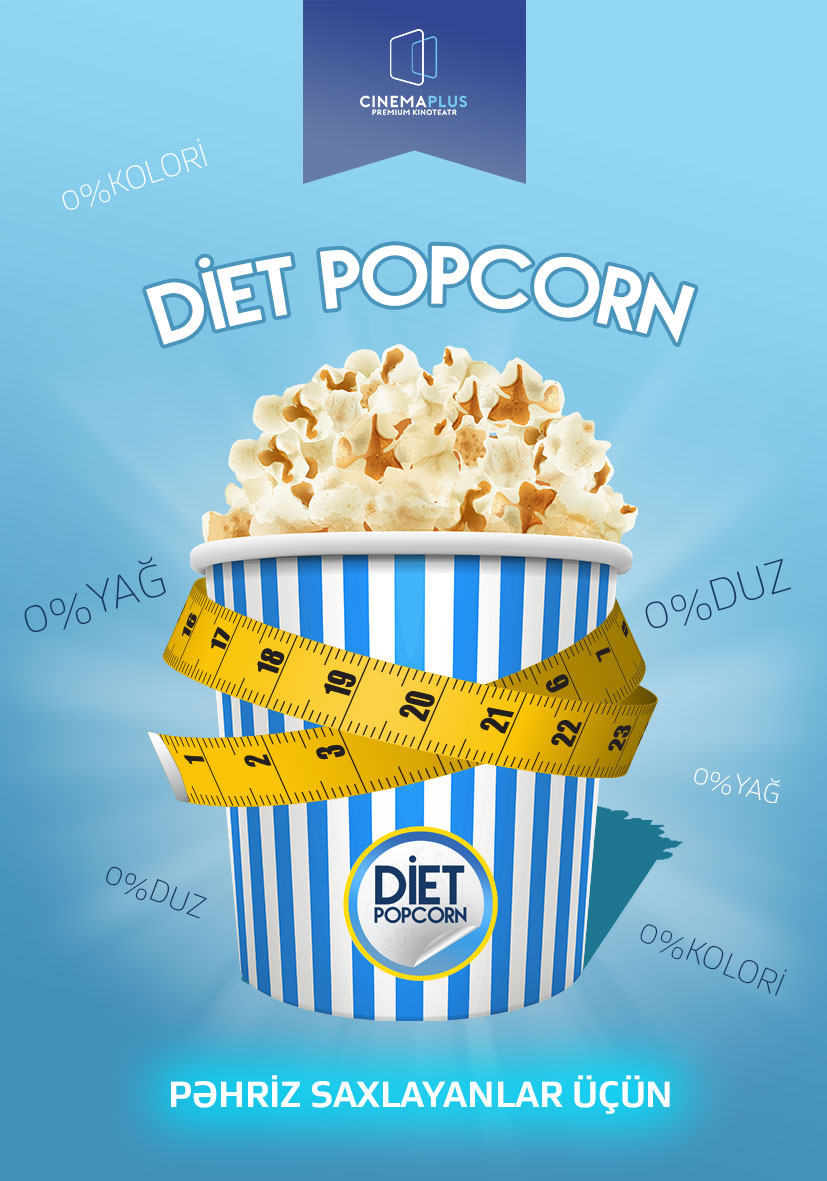 «CinemaPlus» начинает продажу продукта “Diet Popcorn”!