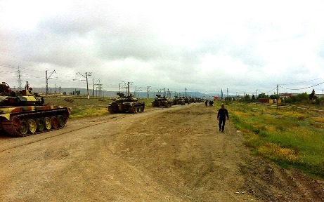 Проходят учения танковых войск ВС Азербайджана 