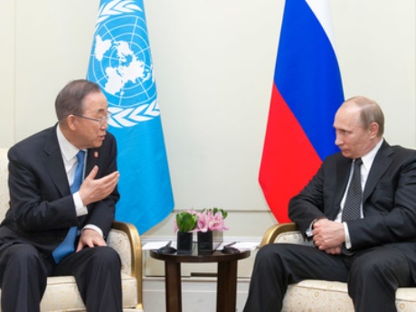 ООН: Путин и Пан Ги Мун обсудят в Москве Украину, Сирию и Йемен