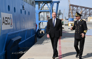 Ильхам Алиев принял участие в церемонии сдачи в эксплуатацию танкера «Зангилан» 