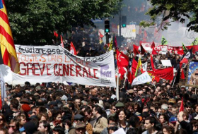 Массовая демонстрация в Париже
