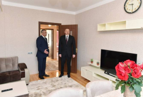 Ильхам Алиев на открытии жилого комплекса для вынужденных переселенцев - ОБНОВЛЕНО, ФОТО
