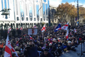 В Тбилиси начался митинг с требованием внеочередных выборов в парламент