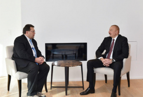 Президент Азербайджана встретился с мэром швейцарского города Монтре - ФОТО