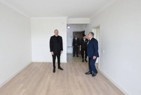 Президент и первая леди ознакомились с условиями после ремонта и реконструкции 15 домов в Ходжалы -ФОТО
