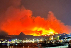 В турецкой Анталье тушат лесной пожар в районе, где находятся отели
