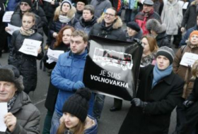 Тысячи людей пришли в Киев на Марш единства
