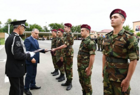 Мехрибан Алиева приняла участие в церемонии увольнения в запас военнослужащих СГБ - ФОТО