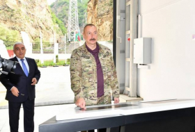 Ильхам Алиев принял участие в открытии малой ГЭС 