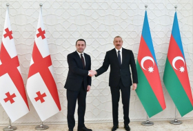 Президент Ильхам Алиев поздравил премьер-министра Грузии
