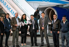 Первый рейс AZAL приземлился в Самарканде
