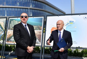 Ильхам Алиев принял участие в церемонии открытия первого этапа Алятской свободной экономической зоны -ФОТО