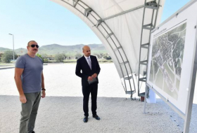 Президент Ильхам Алиев совершил поездку в Джебраильский район, заложил фундамент административного здания-ОБНОВЛЕНО,ФОТО
