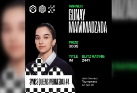 Азербайджанская шахматистка победила на крупном онлайн-турнире