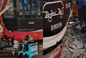 Автобус Baku Bus сбил мотоциклиста