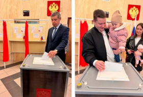 В Азербайджане россияне активно голосуют на выборах президента РФ -ФОТО
