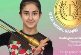Азербайджанская гимнастка завоевала золотую медаль в Бишкеке