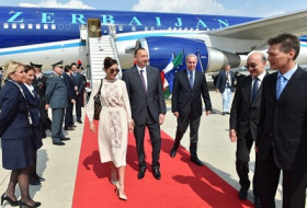 Ильхам Алиев и его супруга прибыли в Италию с рабочим визитом 