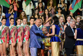В Баку наградили победителей финалов Кубка мира по художественной гимнастике 